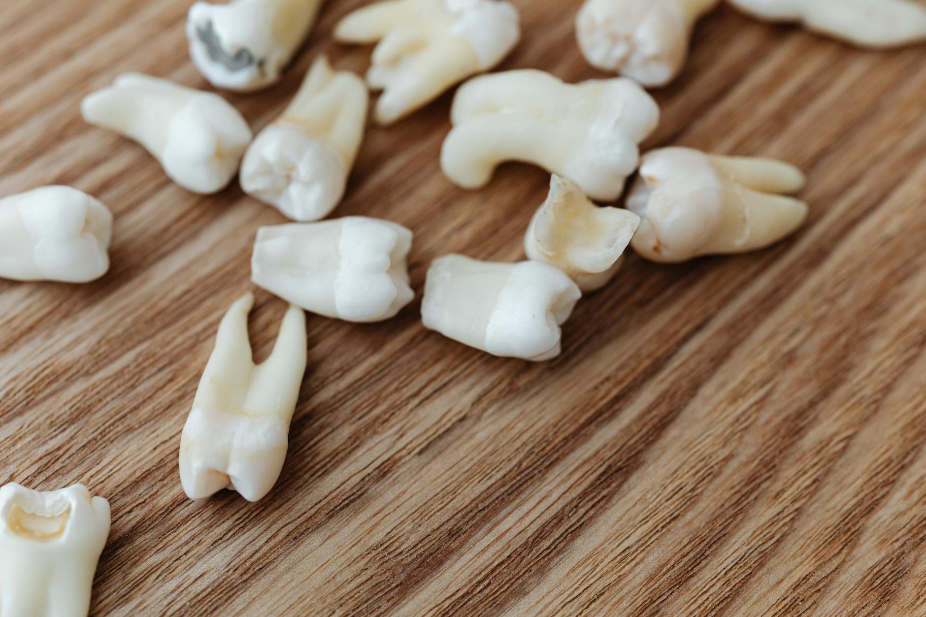broken off white teeth